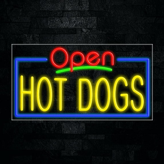 Hot Dogs LED Neon Sign 33"L x 18"H #35519