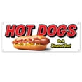 thumbnail image 1 of Hot Dogs On A Steamed Bun 13 oz Vinyl Banner With Metal Grommets, 1 of 5