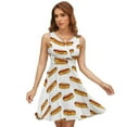 thumbnail image 1 of Hot Dogs Party! Women's Tank Dress V Neck Sleeveless Summer Sundress, 1 of 7