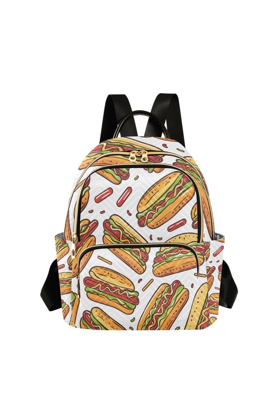 Hot Dogs Travel Laptop Backpack Casual Daypack Lightweight Bookbag Compartment for Business