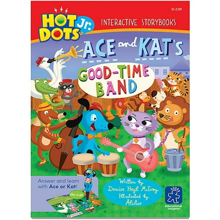 Hot Dots Jr. Interactive Storybooks, Ace and Kat's Goodtime Band, Pack of 6