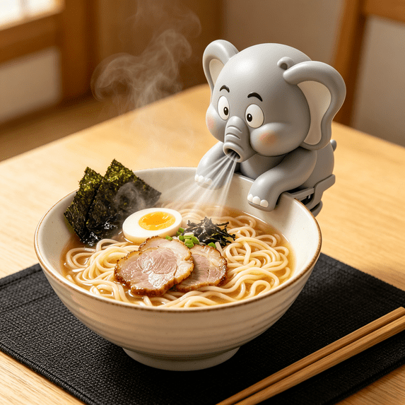 Hot Drinking Cooler Fan - Portable Cartoon Animal Shape Blower | Mini Rechargeable Lanyard Elephant elephant Device for Home Office Kitchen Coffee Soup Rice Milk Mugs