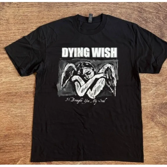 Hot Dying Wish shirt Angel Short Sleeve Black S to 5XL T-Shirt HL562