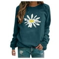 thumbnail image 1 of Hot Eaby Women's Sweater Round Neck Casual Loose Pullover Printed Long-Sleeved T-Shirt, 1 of 2
