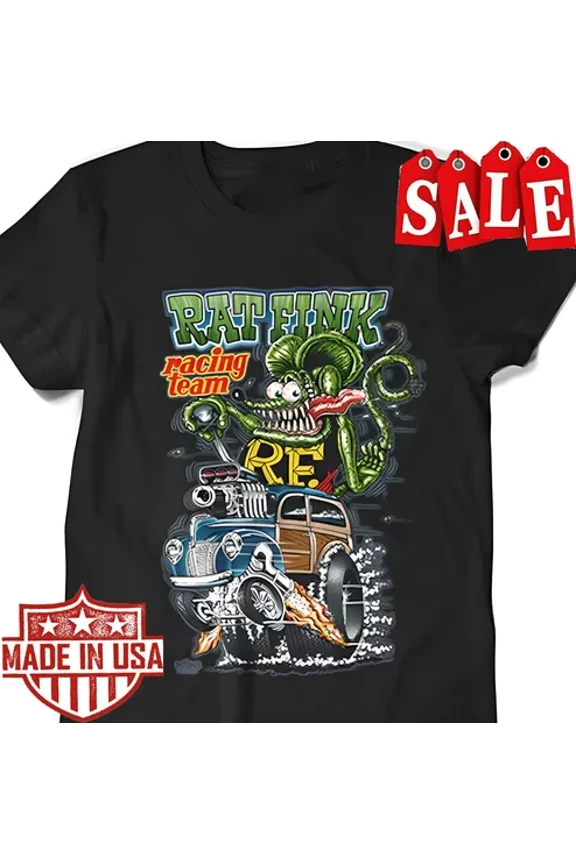Hot Ed Roth'S Rat Fink Racing Team Shirt Unisex S-5Xl