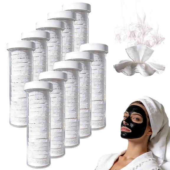 Hot Face Towel Heater Machine Dispenser, 2026 New Hot Face Towel Warmer - Self-Care Effortless, 5-Second Warming, Portable Compressed Towels Steamer for Facials