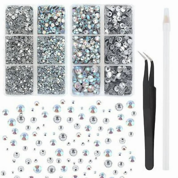 Hot Fix Glass Rhinestones Diamante Round Crystal On Beads Clothing Art Craft