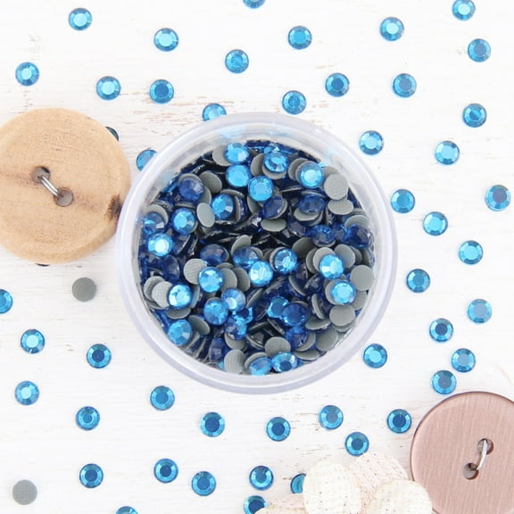 Hot Fix Rhinestones by Threadart SS16 (4mm) - Capri Blue - 5 Gross (720 stones/pkg) Hotfix - 5 Sizes and 32 Colors Available