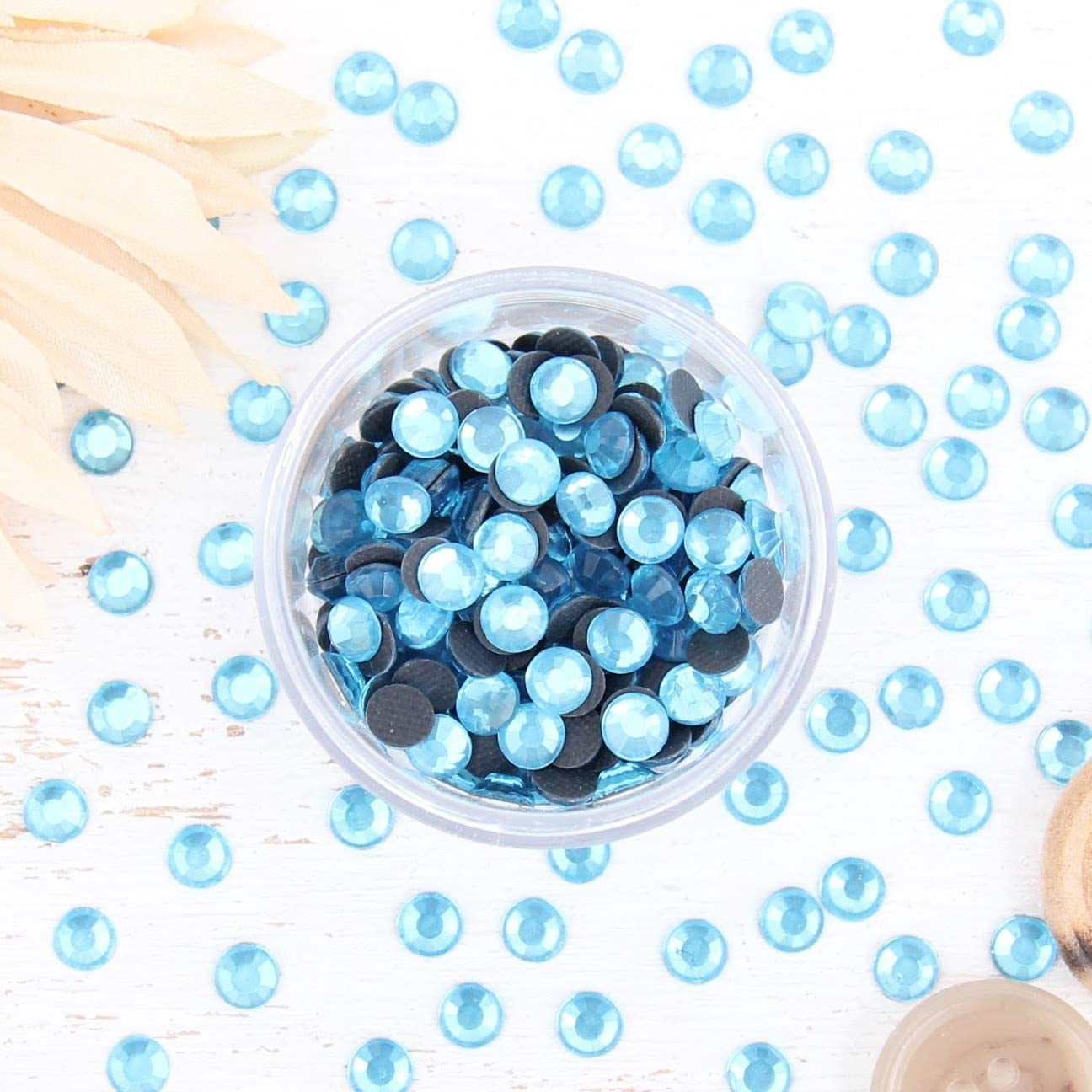 Hot Fix Rhinestones by Threadart SS30 (6.5mm) - Sky Blue - 1 Gross (144 ...