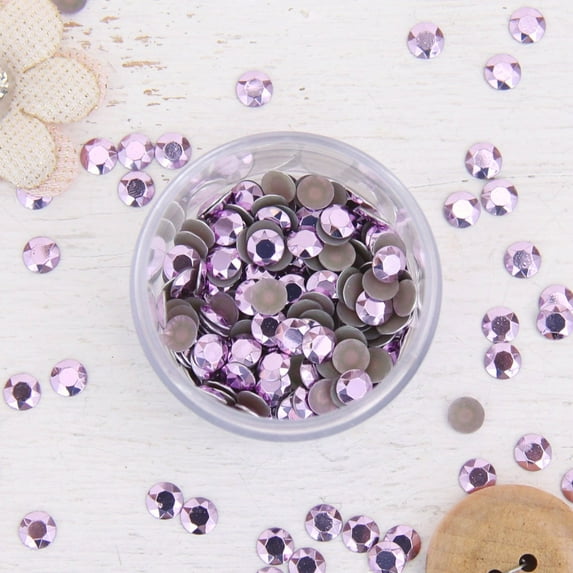 Hot Fix Rhinestuds 4mm Lt. Amethyst - 16SS - 4 gross Package - 576 Rhinestuds - Also Called Hot Fix Metallic Rhinestones