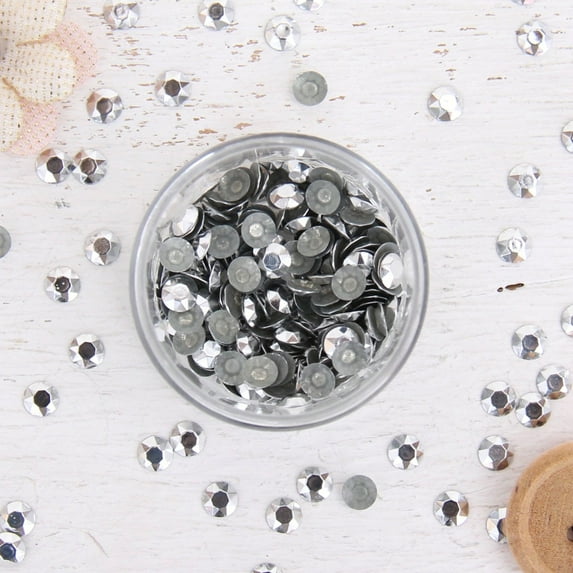 Hot Fix Rhinestuds 5mm Silver - 20SS - 2 gross Package - 288 Rhinestuds - Also Called Hot Fix Metallic Rhinestones