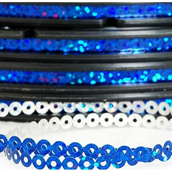 Hot Fix Sequin Reel - Blue 4mm - 9 Colors Available - Threadart
