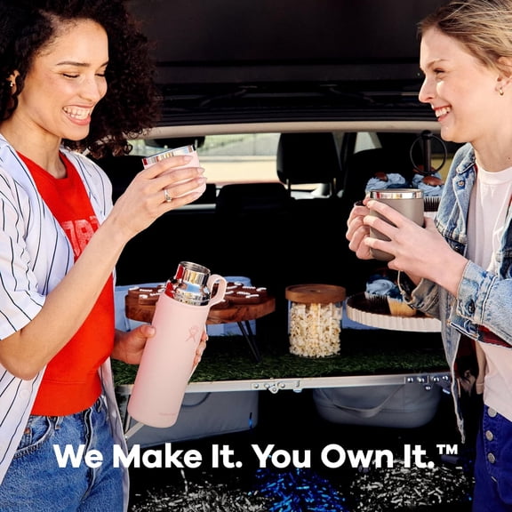 Hot Flask & Cup - 28 Oz Insulated Stainless Steel Travel Mug for Coffee Tea Agave Green