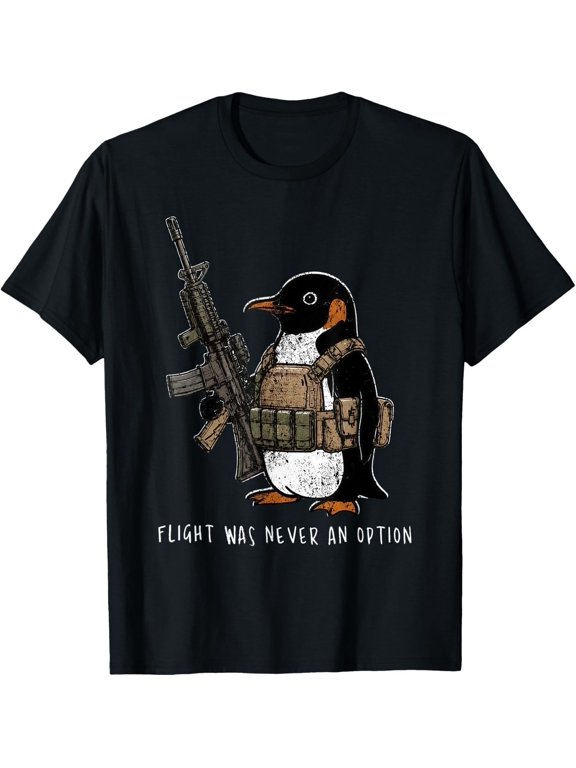 Hot Flight Was Never An Option Tactical Penguin Bird Celebration Style With Classic Appeal T-Shirt, Size S-5XL