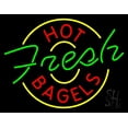 thumbnail image 1 of Hot Fresh Bagels LED Neon Sign 15 x 19 - inches, Clear Edge Cut Acrylic Backing, with Dimmer - Bright and Premium built indoor LED Neon Sign for restaurant window and interior decor., 1 of 7