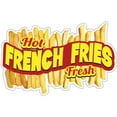 thumbnail image 1 of Hot Fresh French Fries 12" Decal Concession Stand Food Truck Sticker, 1 of 2