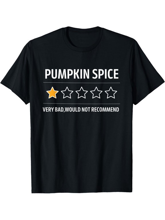 Hot Funny Anti Pumpkin Spice One-Star, Would Not Recommend Meme S-5XL T-Shirt