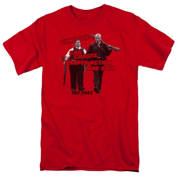 Hot Fuzz Days Work S/S Adult 18/1 T-Shirt Red