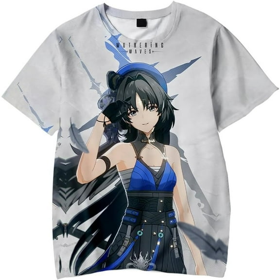 Hot Game Wuthering Waves T-Shirt Merch Short Sleeve Funny Cosplay Tee Unisex Harajuku Tops