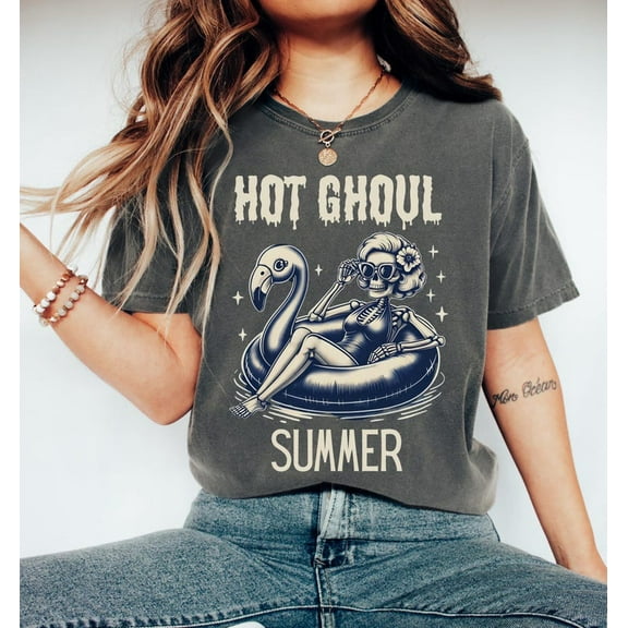 Hot Ghoul Summer Shirt, Summerween Shirt, Halloween Lover Gift, Hot Ghoul Summer Tshirt, Whimisgoth Halloween Tee, Goth Tee