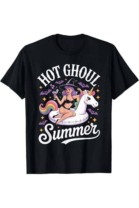 Hot Ghoul Summer Summerween Halloween Fun T-Shirt