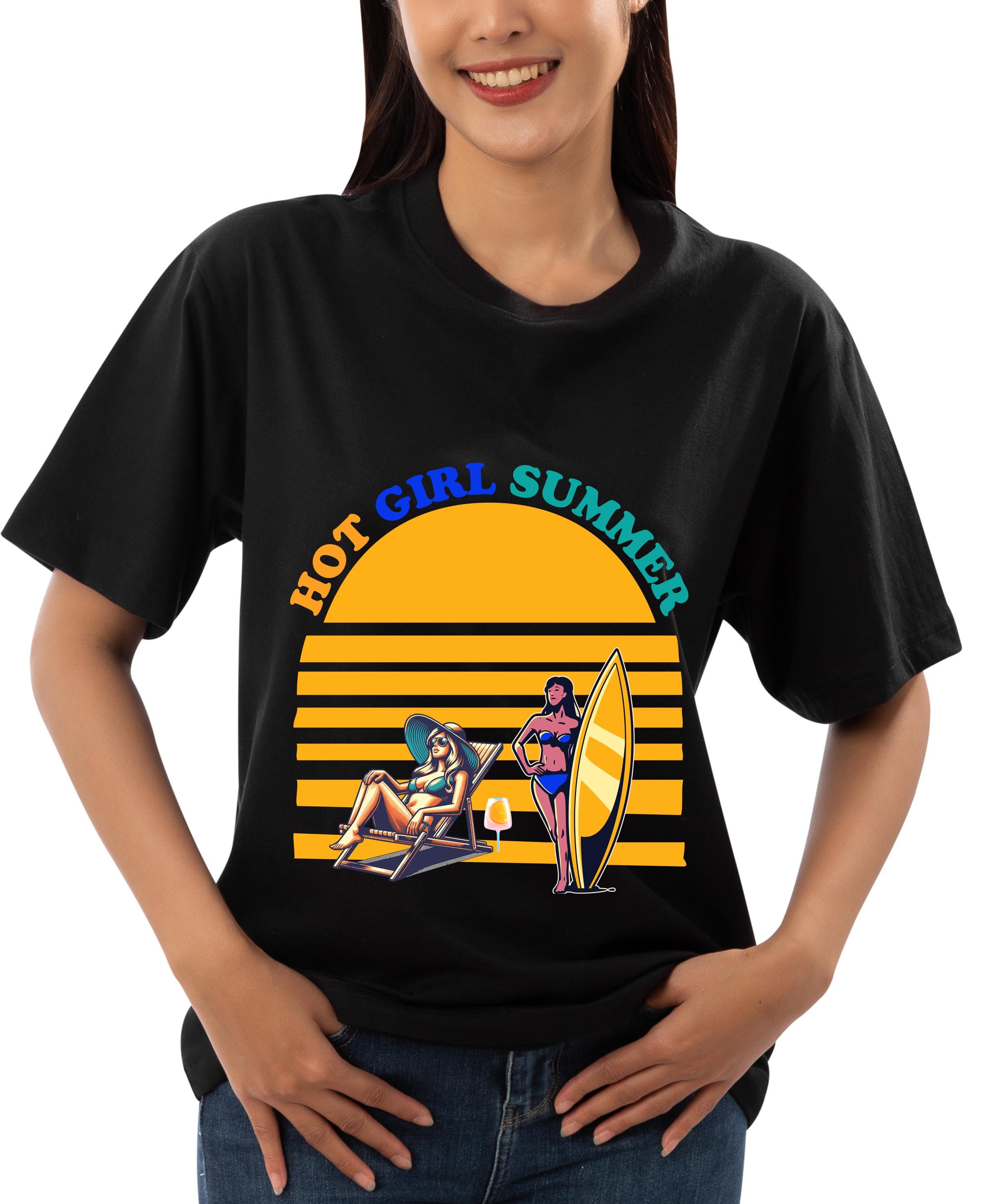 Girl Summer T-Shirt – Red Graphic Design