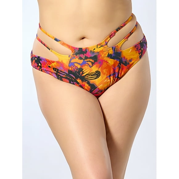 Hot Girl Summer by Megan Thee Stallion Women's Sunset Butterfly Bikini Bottoms, Sizes XS-XXL