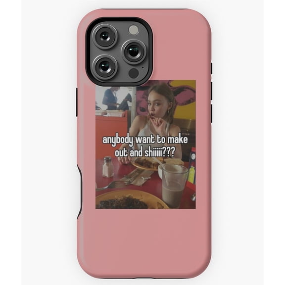 Hot Girl Whispers Funny Sassy Meme Phone Case for iPhone 16 15 14 13 12 11 Pro Max