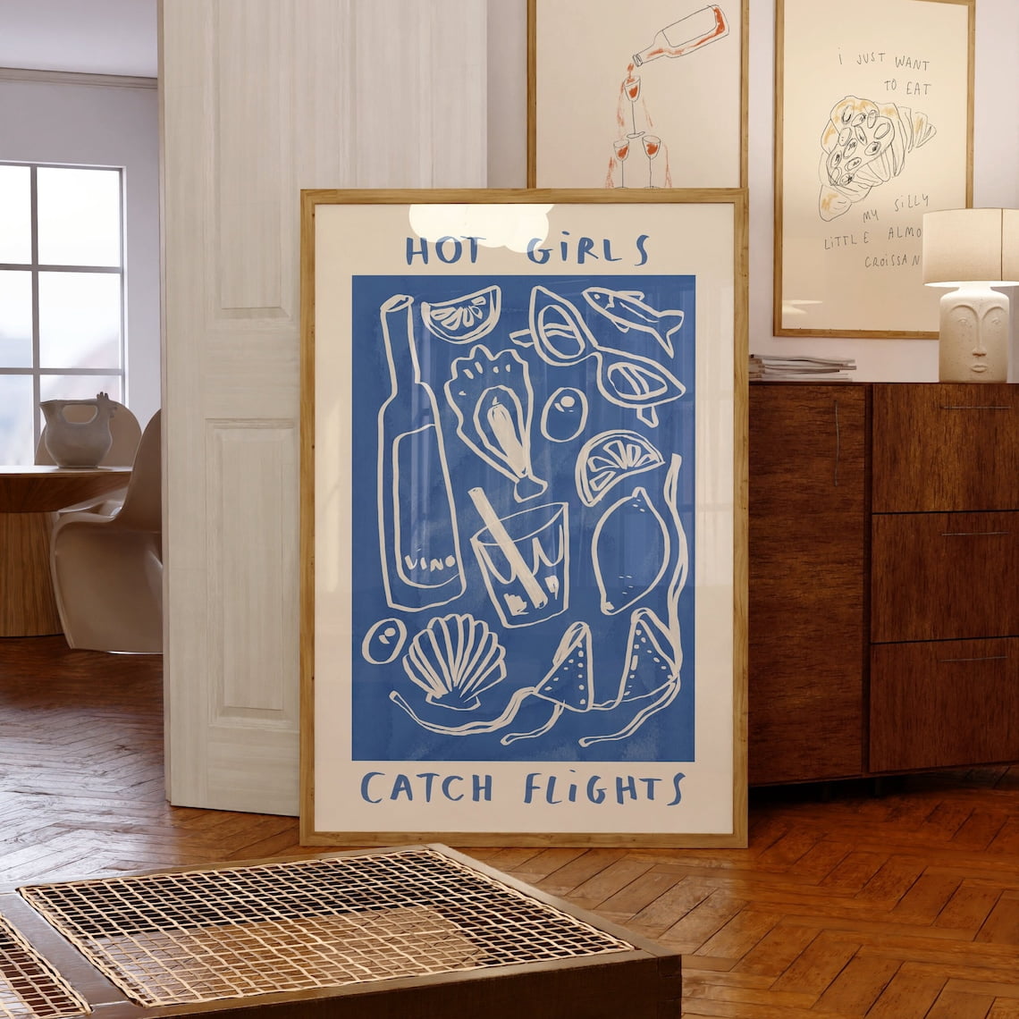 Hot Girls Catch Flights Euro Summer Wall Art Print, Seasonal Living ...