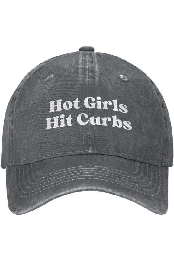 Hot-Girls-Hit-Curbs Hat for Men Women Trucker Hat Dad Baseball Cap