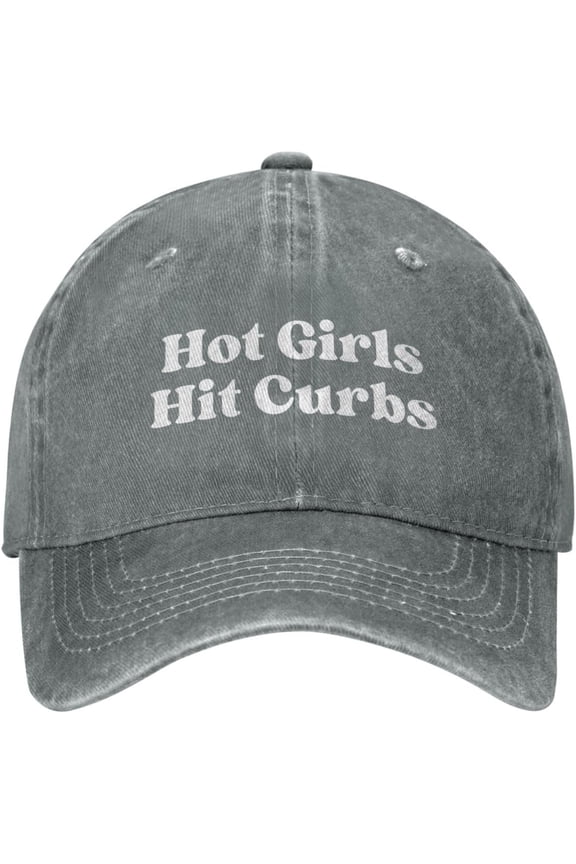 Hot-Girls-Hit-Curbs Hat for Men Women Trucker Hat Dad Baseball Cap