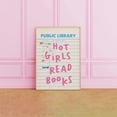 thumbnail image 1 of Hot Girls Read Books Cute Nook Decor Trendy Reading Book Lover Art, Unframed Canvas 8x10in, 1 of 4