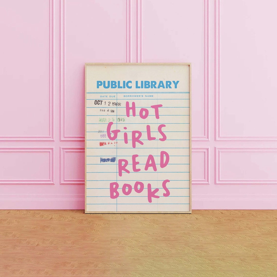 Hot Girls Read Books Design2 Poster Cute Book Nook Decor Trendy Reading ...