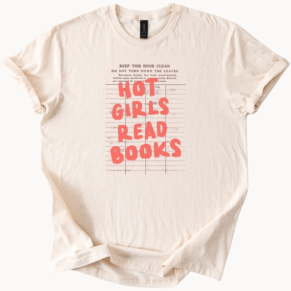 Hot Girls Read Books Library Card T-Shirt