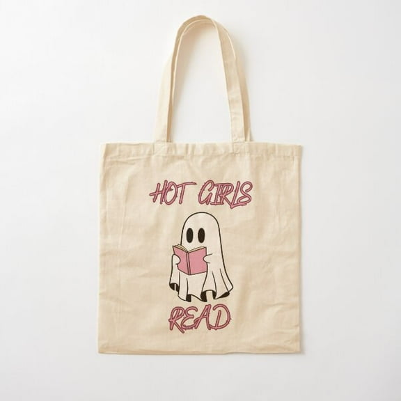 Hot Girls Read Cute Gift Cotton Tote Bag Canvas Tote Bag, Family Gift For Mother, Her