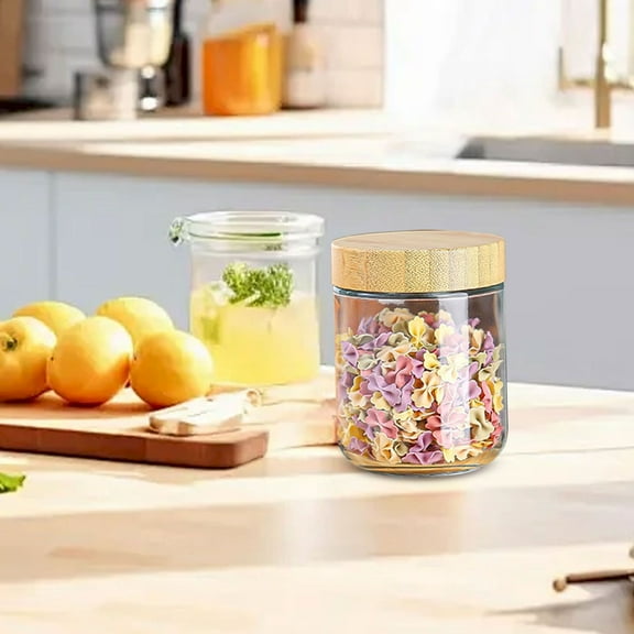 Hot Glass Sealed Jar 500Ml 2 Pack - Glass Jars with Airtight Lids Overnight Oats Containers with Lids Wide Mouth Mason Salad Jars Glass Food Storage Containers for Snacks Yogurt Sugar Visit The