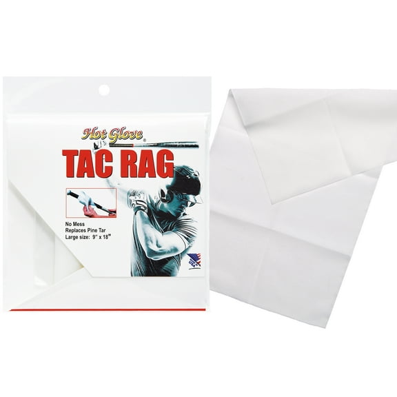 Hot Glove Tacky Cloth Tac Rag Grip Enhancer - No Mess Pine Tar Alternative