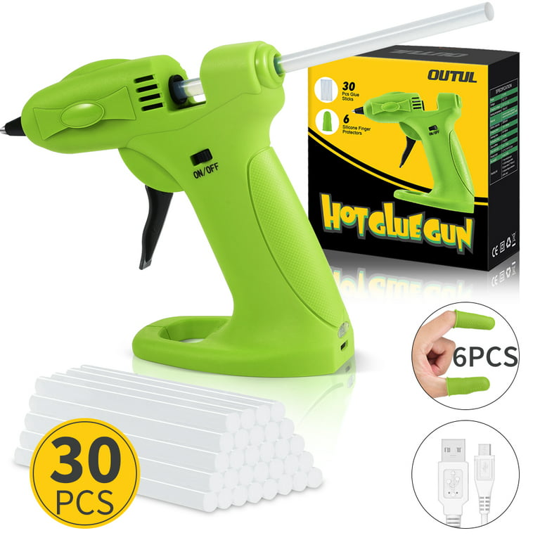  Cordless Glue Gun Fast Heating 15s No Dripping Hot Melt Glue  Gun Kit Super Fast Home DIY Hobby Tools for Arts Crafts With 20pcs Glue  Stickers : Tools & Home Improvement