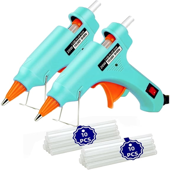 Hot Glue Gun Kit Mini: Mini Guns with 20 Sticks Melt Craft for Scho DIY Arts Home Quick Repairs Multi-application 2 Pack