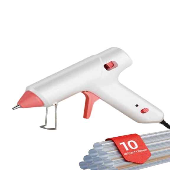 Hot Glue Gun with Ergonomic Handle for Crafts Repairs DIY Projects and Home Use High Temperature Adhesive Tool with Safety Switch Stand Support