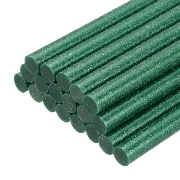Hot Glue Sticks for Glue Gun, 20 Pcs Colored Hot Melt Adhesive Bulk Sticks for DIY Craft Projects Art Decoration Home Repairs, Dark Green (3.9" x 0.43")