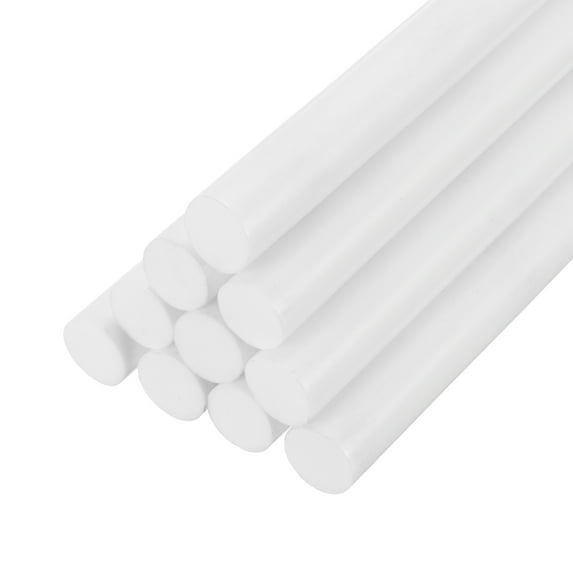 Uxcell 10Pcs 7.9" x 0.43" Hot Glue Sticks Hot Melt Adhesive Glue White