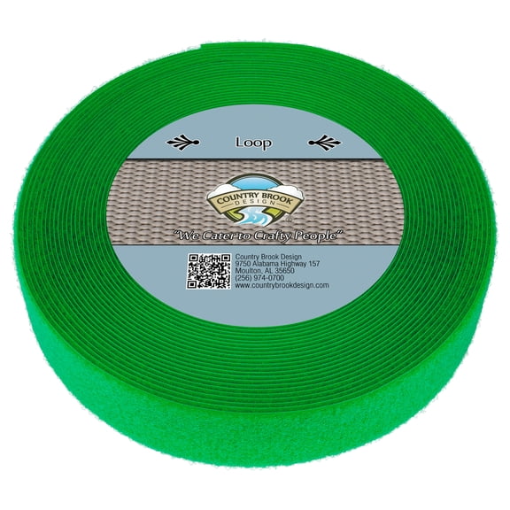 Country Brook Design® Hot Green Sew On Loop Only (2 inch, 10 yards)