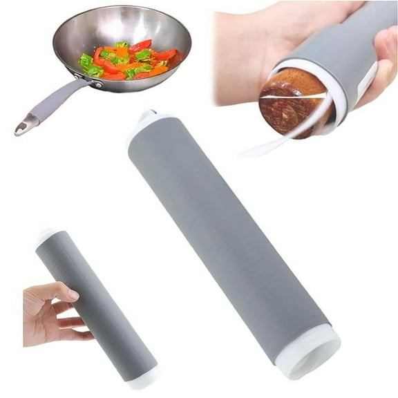 Hot Handle Holders, Silicone Hot Handle Holder Cover, Skillet Handle Holder and Pot Holders Cover Sleeve Pot Silicone Anti-Scald Handle for Pans Oven, Gray