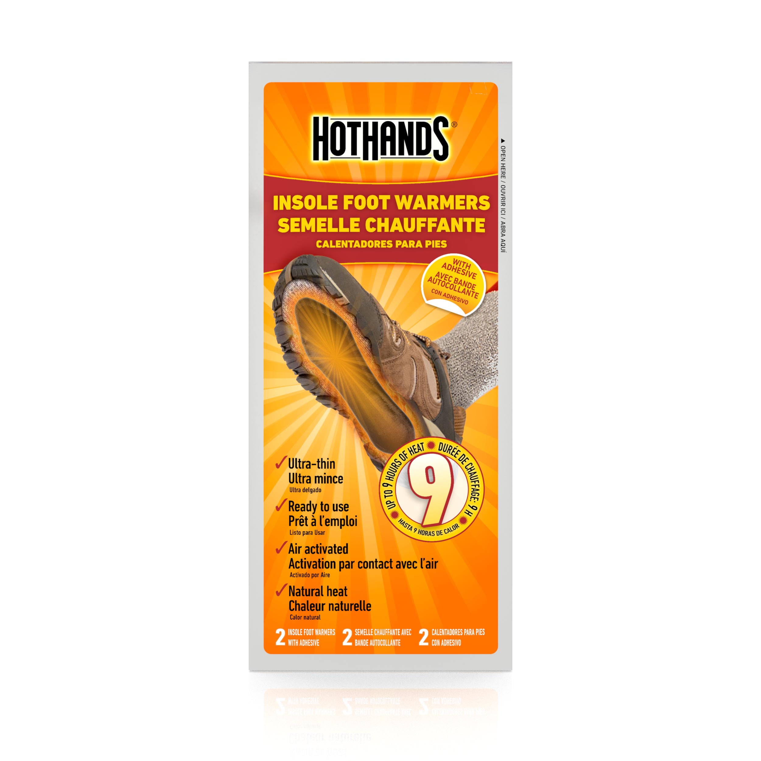 Hot Hands Foot Insole Warmers 1 Pair Pack
