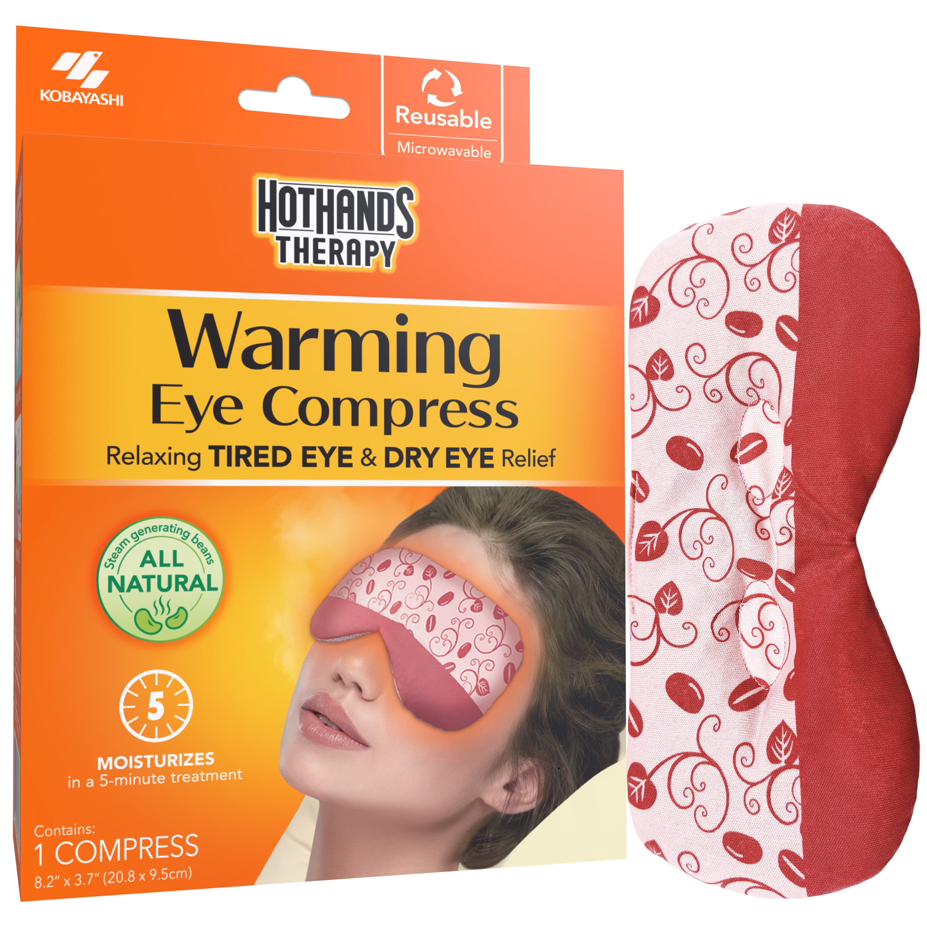 Hot Hands Warming Eye Compress with Comforting Steam Relieves Tired and Dry Eyes, 1 Count