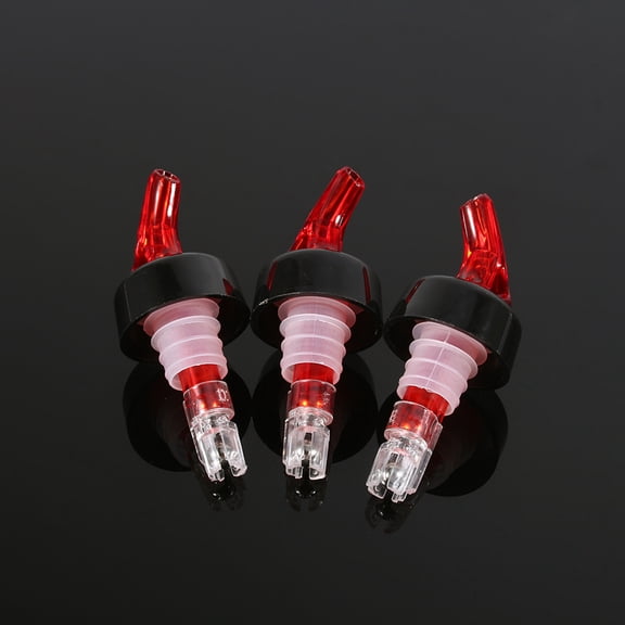 Hot Hard Plastic Liquor Pourer Flow Wine Bottle Pour Spout Dispenser for Bar Clubs Red