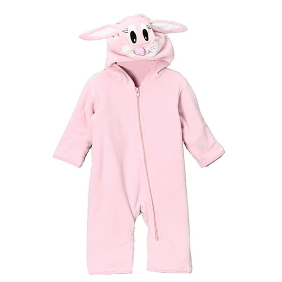 Hot Head Baby Girls Pink Bunny Bunting (12 Months)