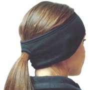 Hot Headz - Polarex Essentials Women Fleece Ear Warmer Head Band for Outdoor Sports - Black One Size