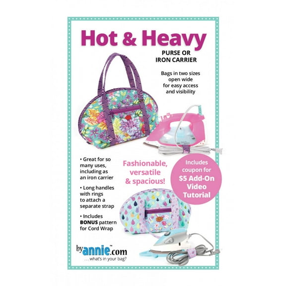 Hot  Heavy Zippered Bags Sewing Pattern by Annie Unrein for ByAnnie
